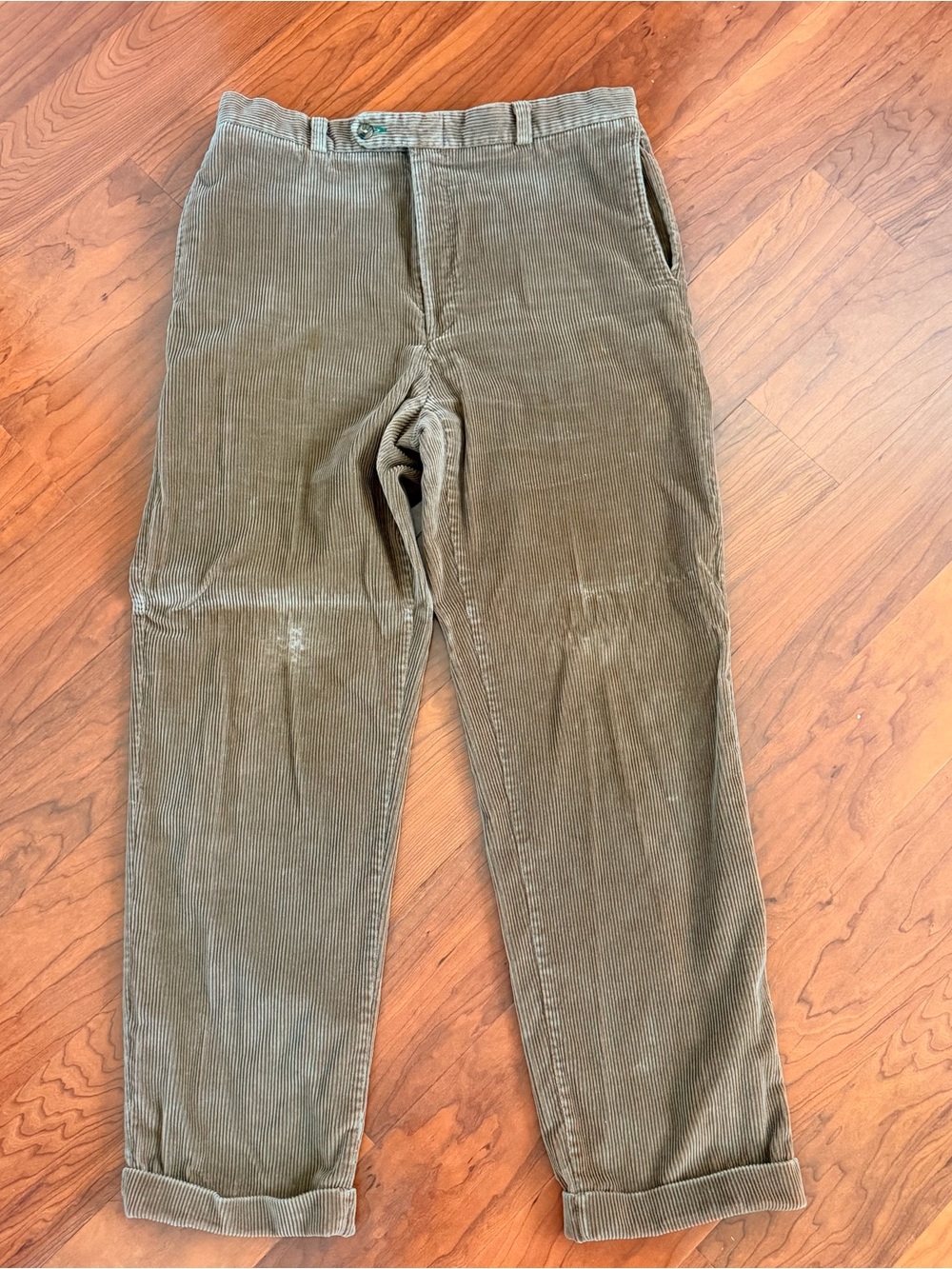 Vintage 90’s? Tommy Hilfiger Corduroy Pants 36x34 Brown Crest Logo Pleated Baggy